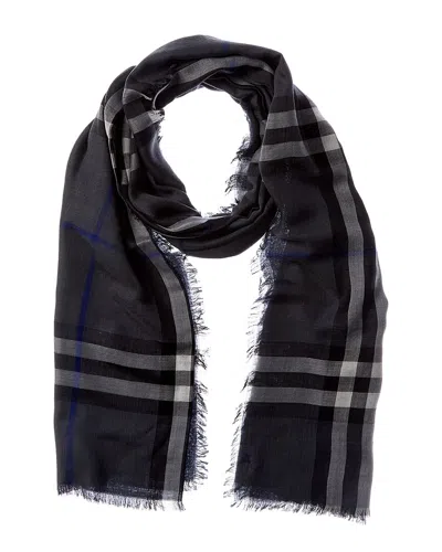 Burberry Check Wool & Silk-blend Scarf In Multi