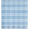 Burberry Check Wool Baby Blanket In Blue