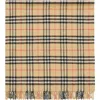Burberry Check Wool Baby Blanket In Brown