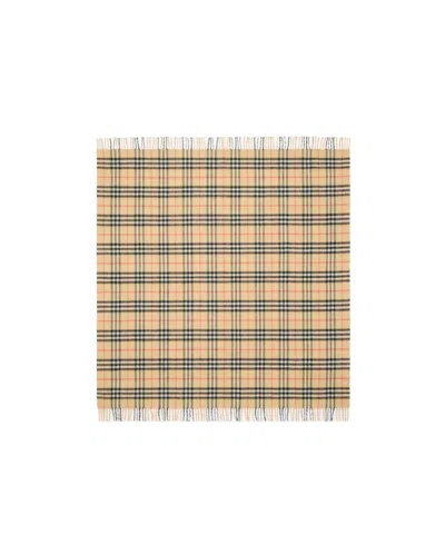 Burberry Check Wool Baby Blanket In Multi