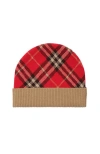 Burberry Check Wool Beanie In Multi