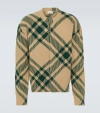 BURBERRY CHECK WOOL-BLEND CARDIGAN