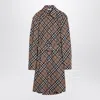 Burberry Waist Belted Shirt Dress With Checked Pattern