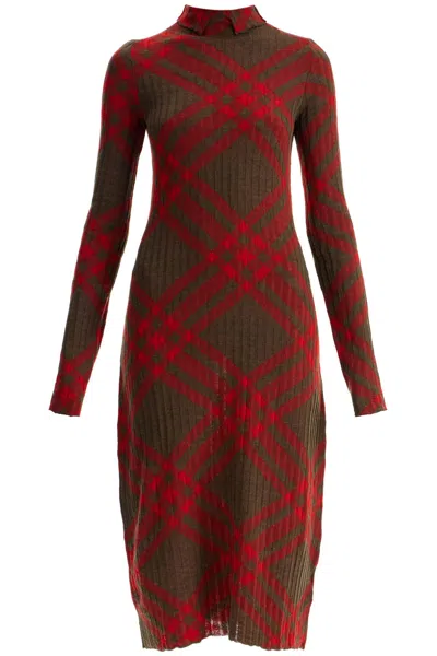 BURBERRY BURBERRY CHECK WOOL BLEND DRESS