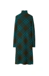 Burberry Checkered Wool Blend Shift Dress In Snug
