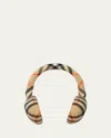 Burberry Check Wool-blend Earmuffs In Sand Ip Check