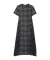 Burberry Check Wool Blend Kilt Dress In Black