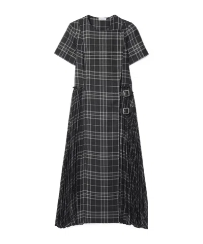 BURBERRY CHECK WOOL BLEND KILT DRESS
