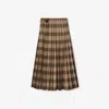 BURBERRY BURBERRY CHECK WOOL BLEND MAXI KILT