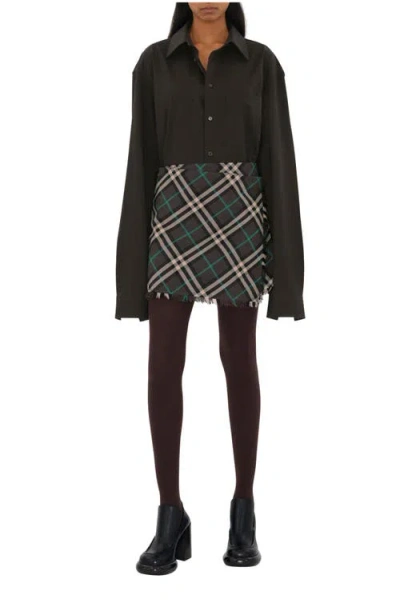 BURBERRY BURBERRY CHECK WOOL BLEND MINI KILT