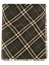 Burberry Check-pattern Wool Skirt In Grey