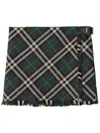 Burberry Embroidered Polyester Blend Mini Skirt In Green