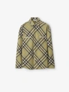 BURBERRY CHECK WOOL BLEND OVERSHIRT