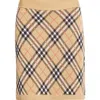 Burberry Embroidered Wool Blend Mini Skirt In Brown
