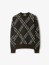 Burberry Wool Argyle Crew Neck Sweater In Snug