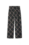 Burberry Brown Check Wool Tailored Cargo Pants In Snug