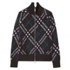 Burberry Check Wool Blend Track Jacket In Multi