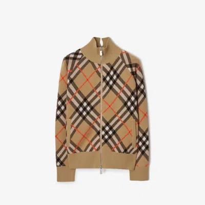 BURBERRY BURBERRY CHECK WOOL MOHAIR BLEND JACKET