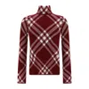 Burberry Check Wool Blend Turtleneck