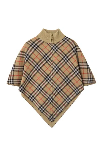 BURBERRY BURBERRY CHECK WOOL CAPE