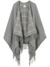 Burberry Check Reversible Wool Cape