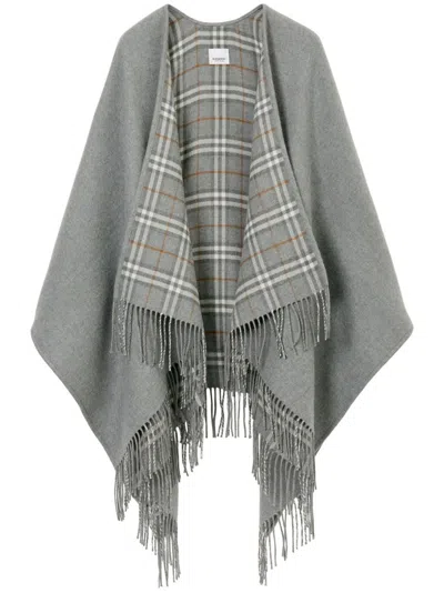 Burberry Check Wool Cape