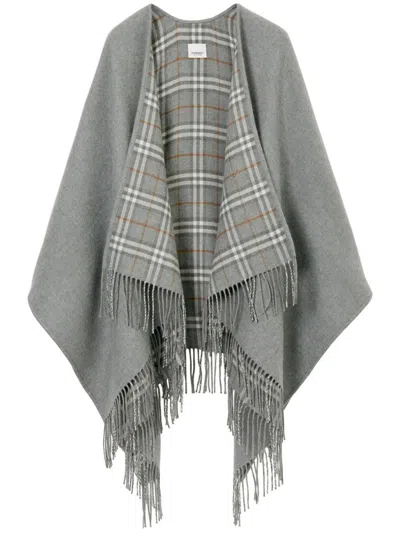 BURBERRY BURBERRY CHECK WOOL CAPE