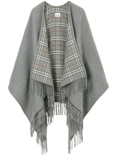BURBERRY BURBERRY CHECK WOOL CAPE