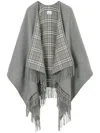 Burberry Check Reversible Wool Cape