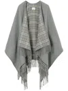 Burberry Check Reversible Wool Cape