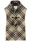 Burberry Check Wool Cape In Neutrals