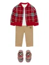 Burberry Check Wool Cardigan In Multi