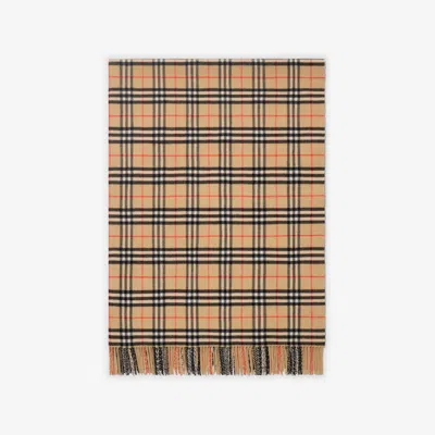 Burberry Check Wool Cashmere Blanket In Brown