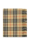 Burberry Check Wool Cashmere Blanket In Sand