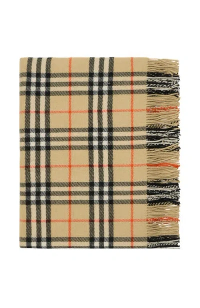 BURBERRY BURBERRY CHECK WOOL CASHMERE BLANKET