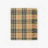 Burberry Check Wool Cashmere Blanket In Sand