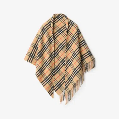 Burberry Check Wool Cashmere Cape