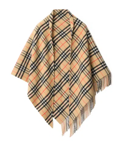 Burberry Check Wool Cashmere Cape