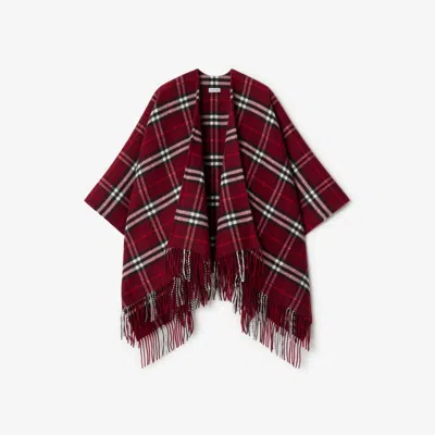 Burberry Check Wool Cashmere Cape