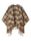 Burberry Check Wool Cashmere Cape Accessories