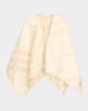 Burberry Check Wool Cashmere Cape In Nude