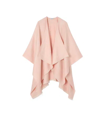 Burberry Check Wool Cashmere Cape In Pink