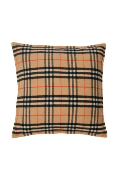 BURBERRY BURBERRY CHECK WOOL CASHMERE CUSHION