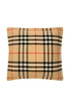 Burberry Check Wool Cashmere Cushion In Sand