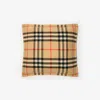 Burberry Check Wool Cashmere Cushion In Sand