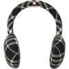 Burberry Check Wool Cashmere Earmuffs In Black