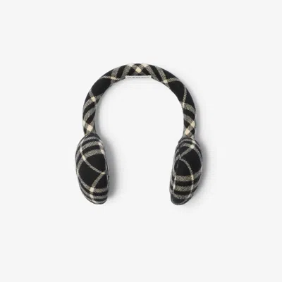 BURBERRY BURBERRY CHECK WOOL CASHMERE EARMUFFS