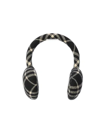 Burberry Check Wool Cashmere Earmuffs