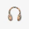Burberry Wool And Cashmere Earcuff Check In Gray