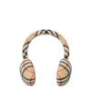 Burberry Check Wool Cashmere Earmuffs In Brown
